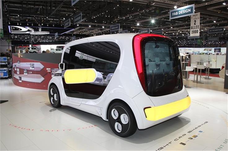 Six-seater EDAG Light Car Sharing concept uses GPS tracking.